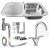 Premium Stainless Steel SINGLE 1.0 Kitchen Sink Bowl Reversible | Free Waste Kit | Arian Duke Dual H