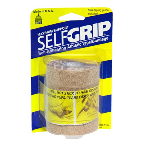 Dome Self-Grip Self-Adhering 3-Inch Athletic Tape/Bandage, Maximum Support, Beige (Pack of 6)