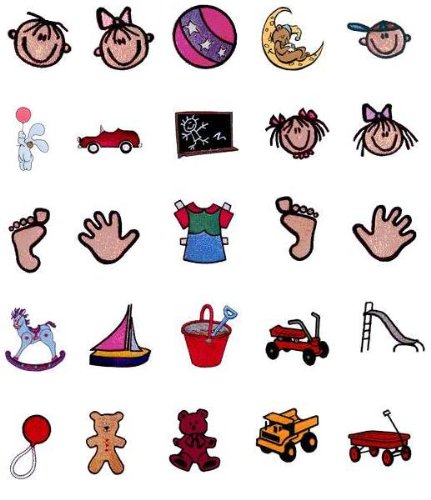 Brother/babylock Embroidery Machine Card Kids 