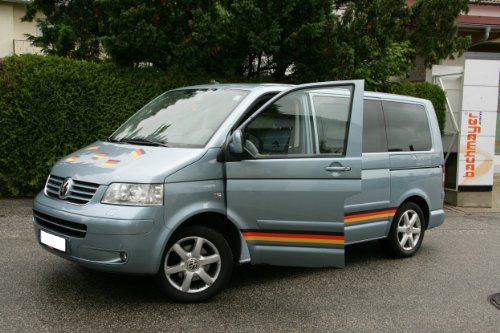 Fanartikel: Auto – Aufkleber für Fußball – EM 2012: Flagge “DEUTSCHLAND” , 130 x 10cm