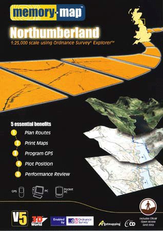 Memory-Map V5 Northumberland OS 1:25,000