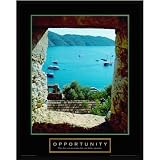 2 Framed Opportunity and Success Motivational Posters