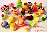 25 Dessert Cake Ice Cream Baby Flower Japanese Erasers TRC Dream IWAKO