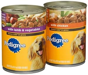 Pedigree Choice Cuts Variety Pack (with Chicken, with Lamb & Vegetables) Food for Dogs, 13.2-Ounce Cans (Pack of 24) Pedigree Choice Cuts Variety Pack (with Chicken, with Lamb & Vegetables) Food for Dogs, 13.2-Ounce Cans (Pack of 24)