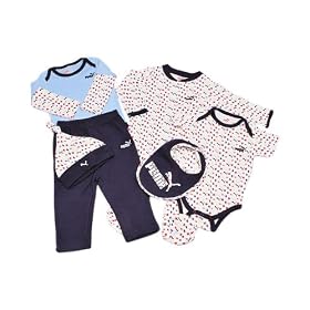Puma Boys Repeated Logo Print 6-Piece Layette Set (Sizes 0M  9M)