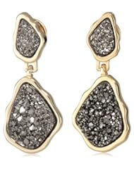Marcia Moran "Illume" Double Organic with Wavy Border Drop Earrings