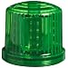Fortune PL-300GJ Battery Powered Ultra Bright LED Standard Police Beacon, 5" Diameter x 5" Height, Green