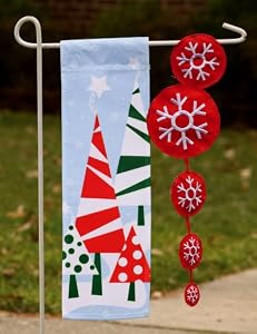 Garden Flag Snowy Lane Sab