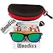 Woodies Electric Green Mirrored Polarized Classic Bamboo Wood Sunglasses | Real Wooden Frame | 100% UVA/UVB Ray Protection