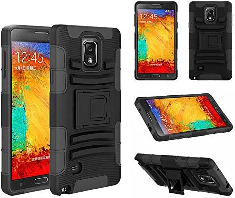 VlixIt Elite Armor Kickstand Case with Holster for Samsung Galaxy Note 4 * Great for watching Movies &amp; Vidoes *The Ultra Durable, Textured Rubberized Skin, and Strong Shell Armors this Case * Detachable Holster/Belt Clip with Built-In KickStand for Viewing * LIFETIME 100% MONEY BACK GUARANTEE