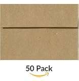 A6 Invitation Envelopes w/Peel & Press (4 3/4 X 6 1/2 in) - 100% Recycled - Grocery Bag Brown (50 Qty.)