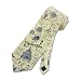Men's Handmade Tie Washington DC Map Tan Silk Necktie