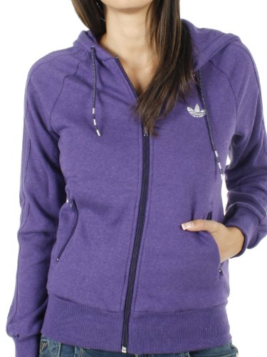 Adidas Damen Fleece Hoodie Basic Zip, aubergine mel., 34, O57550 Preisvergleich