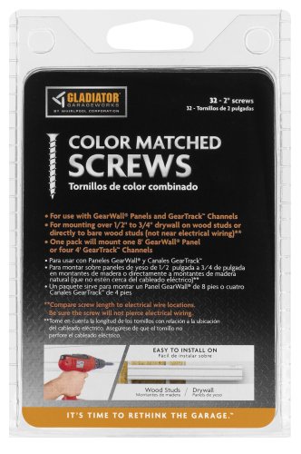 Gladiator GarageWorks GAAC0232RY Color-Matched Screws, 32-Pack
