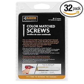 Gladiator GarageWorks GAAC0232RY Color-Matched Screws, 32-Pack