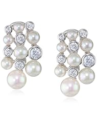 Majorica Pearl Cubic Zirconia Drop Earrings