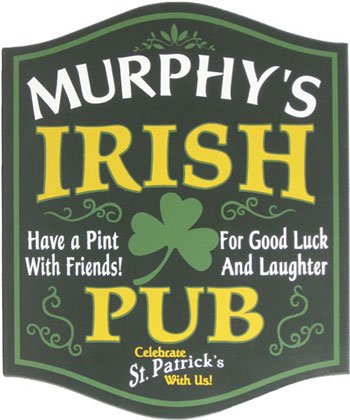 Personalized Wood Sign - ST PATS SMALL