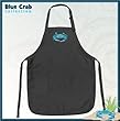 BLUE CRABS Apron Black Blue Crab TOP RATED for Grilling, Barbecue, Kitchen and Cooking Best Unique Gifts for a Man, Men, HIM HER Women, Ladies. GIFT IDEA!