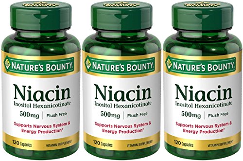 Nature s bounty flush free niacin 500 mg, 360 capsules (3 x 120 c…