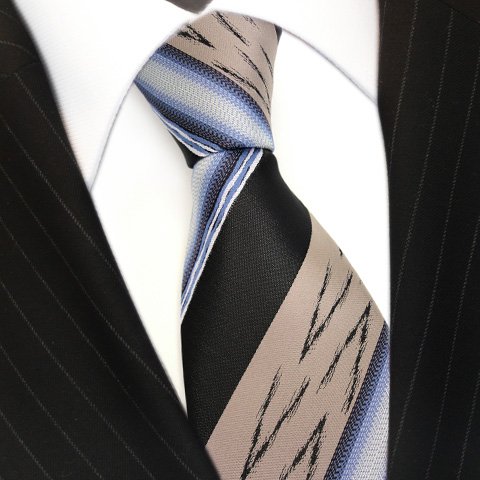 feine Krawatte Stoff Polyester in braun schwarz 