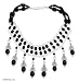 Onyx choker, 'Black Lotus' 2.8 W 14.2 L