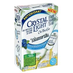 Crystal Light On the Go, Antioxidant White Tea Blueberry, 10-Count Box (Pack of 6)