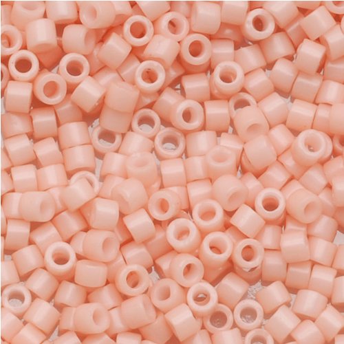 Miyuki DB206 Delica Seed Beads, 7.2g, Opaque Salmon Pink