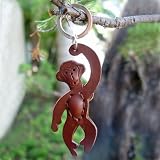 'Scimmia' - Monkey Italian Leather Key Chain