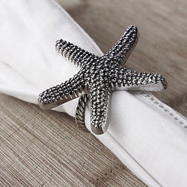 Set Of 4 Starfish Napkin Ring