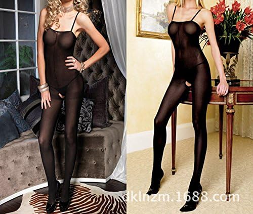 Sexy Lace Crotchless Sheer Halter Suspenders Bodystockings Pantyhose Lingerie