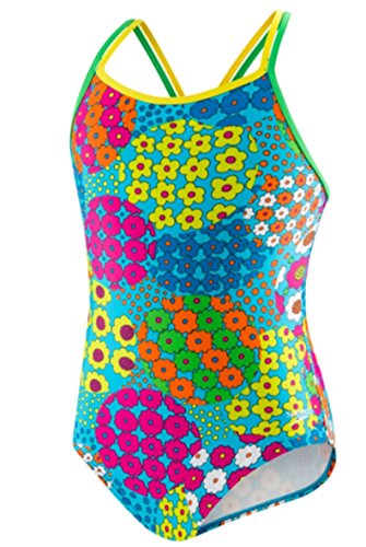 Speedo Little Girls' 1-piece Swimsuit-Happy Flowers