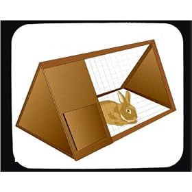 Mouse Pad with domestic, shelter, cage, kaninbur, hutch, pet, rabbit, animal, triangular