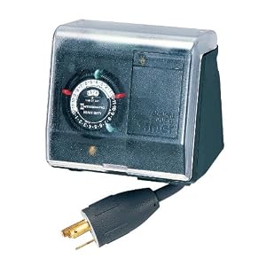 Intermatic P1131 Heavy Duty Above Ground Pool Pump Timer with Twist Lock Plug and Receptacle by
