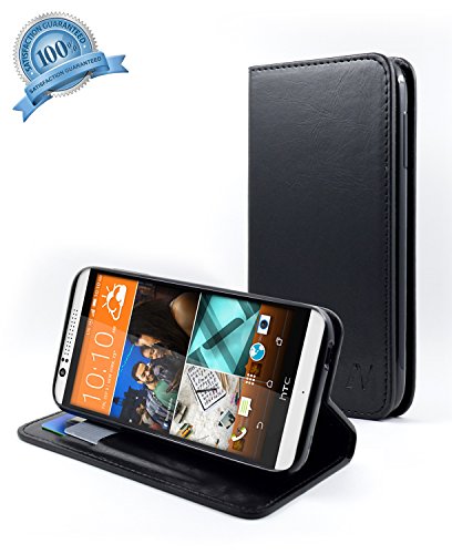 NageBee(TM) - HTC Desire 510 Case - Wallet Flip Case Pouch Cover Fold Stand case Premium Leather Wallet Flip Case (Fold Wallet Black)