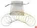 Bracelet - B102 - 12 Pc Asst. Bangle Set ~ Plain, Etched and Twisted in Gold Tone & Silver Tone - 70mm + Silver Organza Gift Bag