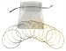 Bracelet - B102 - 12 Pc Asst. Bangle Set ~ Plain, Etched and Twisted in Gold Tone & Silver Tone - 70mm + Silver Organza Gift Bag