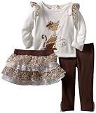 Young Hearts Baby-Girls Infant 3 Piece Tres Chic Legging Skirt Set