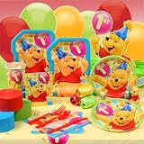 Pooh's First Birthday Deluxe Party Kit (8 guests) Infant