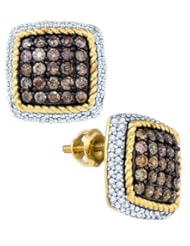 10KT Yellow Gold 1.29 CTW Diamond Fashion Earrings