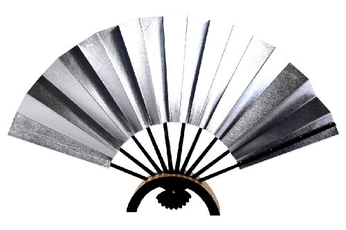 銀扇子（両面同色）　日舞や踊りの舞扇＆インテリア小物　化粧箱入り