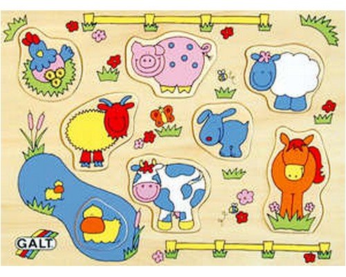Childrens Toyshop  Toys : James Galt Wooden Puzzle Farm