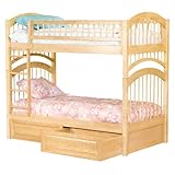 Windsor Twin/Twin Bunk Bed with Under-Bed Drawers - Natural Maple