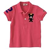 【ミキハウス】 キングくん☆半袖ポロシャツ (150㎝, コーラルピンク)