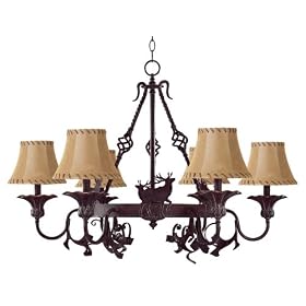 Dick Idol's Deer Ring Six Light Chandelier by Dick Idol