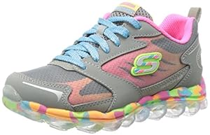 Skechers Kids Skech Air Bizzy Bounce Sneaker (Little Kid/Big Kid),Gray/Multi,1 M US Little Kid