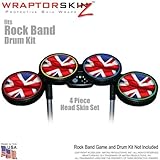 Union Jack 01 Skin by WraptorSkinz fits Rock Band Drum Set for Nintendo Wii, XBOX 360, PS2 & PS3 (DR