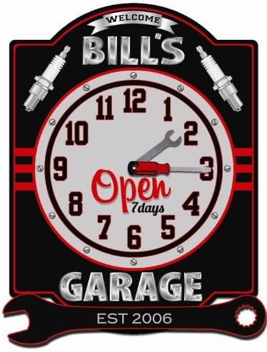 Redeye LaserworksGarage Clock Wrench Hardboard Clock - Personalized