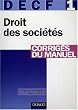 DECF num�ro 1 : Droit des soci�t�s : Corrig�s du manuel