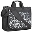 15.4 inch Expandable Floral Fleur Garden Laptop Notebook Laptop Computer Briefcase Messeger Shoulder Bag Carrying Case