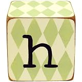 New Arrivals Letter Block H, Green White by New Arrivals